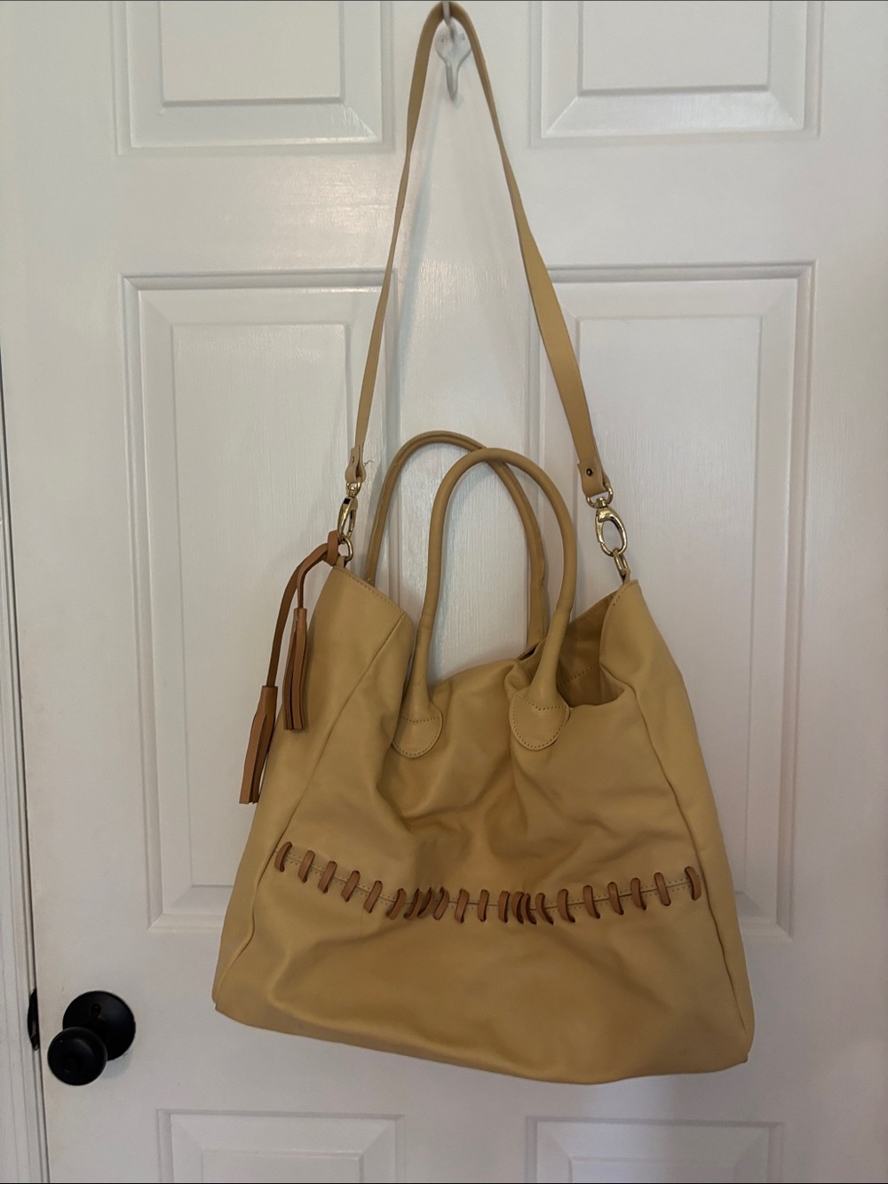 Nardelli Leather Tote Bag in Yellow